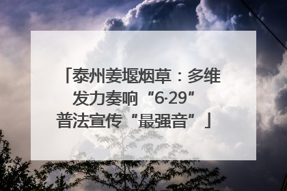 泰州姜堰烟草：多维发力奏响“6·29”普法宣传“最强音”