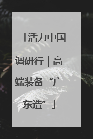 活力中国调研行｜高端装备“广东造”