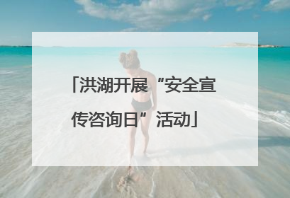 洪湖开展“安全宣传咨询日”活动