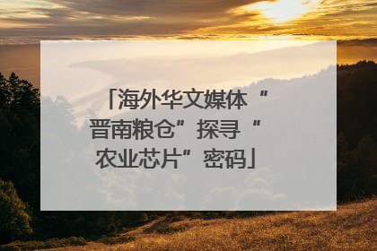 海外华文媒体“晋南粮仓”探寻“农业芯片”密码