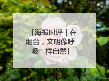 海报时评｜在烟台，文明像呼吸一样自然