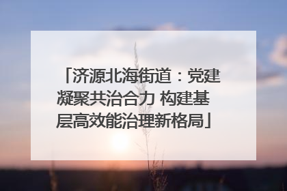 济源北海街道：党建凝聚共治合力 构建基层高效能治理新格局