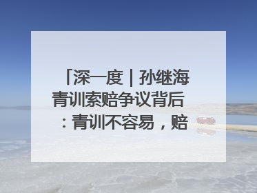 深一度｜孙继海青训索赔争议背后：青训不容易，赔偿可仲裁
