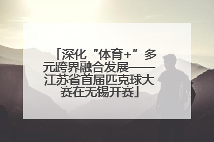 深化“体育+”多元跨界融合发展——江苏省首届匹克球大赛在无锡开赛