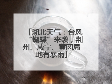 湖北天气：台风“蝴蝶”来袭，荆州、咸宁、黄冈局地有暴雨