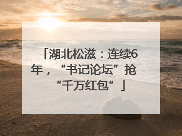 湖北松滋：连续6年，“书记论坛”抢“千万红包”