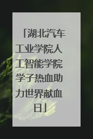 湖北汽车工业学院人工智能学院学子热血助力世界献血日