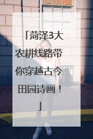 菏泽3大农耕线路带你穿越古今田园诗画！