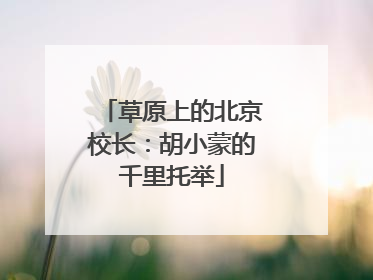 草原上的北京校长：胡小蒙的千里托举