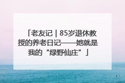 老友记｜85岁退休教授的养老日记——她就是我的“绿野仙庄”