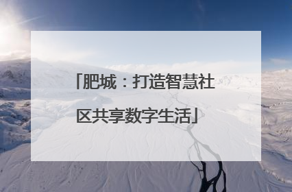 肥城：打造智慧社区共享数字生活