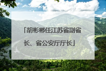 胡彬郴任江苏省副省长、省公安厅厅长