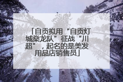 自贡拟用“自贡灯城燊龙队”征战“川超”，起名的是美发用品店销售员