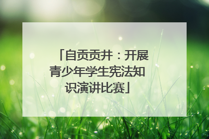 自贡贡井：开展青少年学生宪法知识演讲比赛