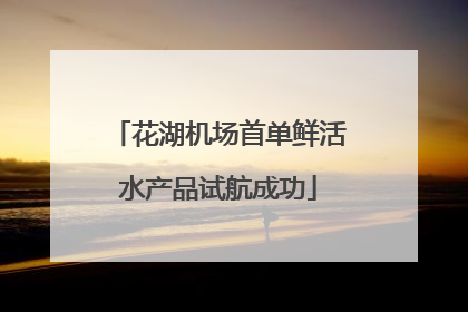 花湖机场首单鲜活水产品试航成功