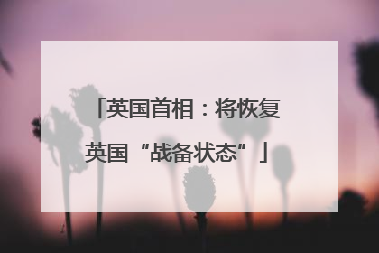 英国首相：将恢复英国“战备状态”