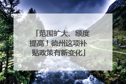 范围扩大、额度提高！德州这项补贴政策有新变化