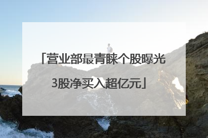 营业部最青睐个股曝光 3股净买入超亿元