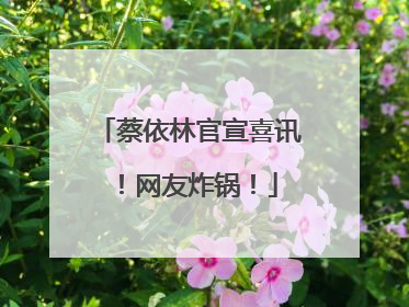 蔡依林官宣喜讯！网友炸锅！
