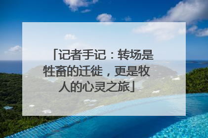 记者手记：转场是牲畜的迁徙，更是牧人的心灵之旅