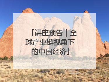 讲座预告｜全球产业链视角下的中国经济