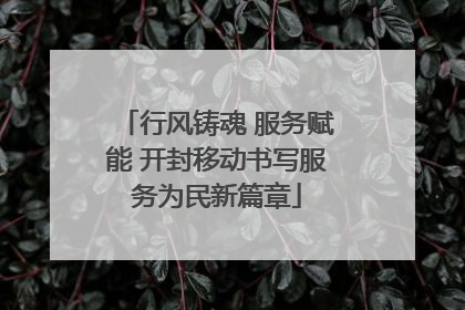 行风铸魂 服务赋能 开封移动书写服务为民新篇章