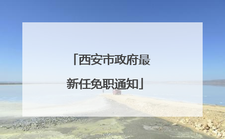 西安市政府最新任免职通知