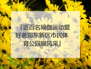 近百名瑜伽运动爱好者郑东新区市民体育公园展风采