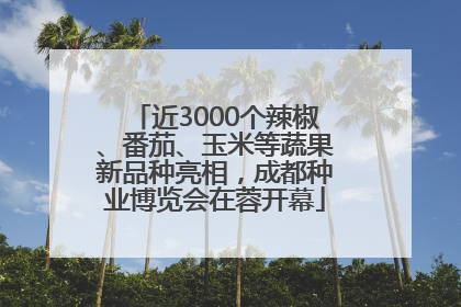 近3000个辣椒、番茄、玉米等蔬果新品种亮相，成都种业博览会在蓉开幕