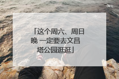 这个周六、周日晚 一定要去文昌塔公园逛逛