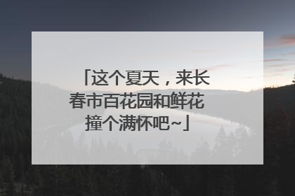 这个夏天，来长春市百花园和鲜花撞个满怀吧~