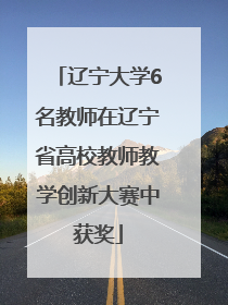 辽宁大学6名教师在辽宁省高校教师教学创新大赛中获奖