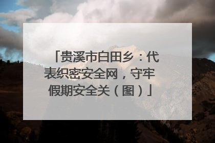 贵溪市白田乡：代表织密安全网，守牢假期安全关（图）