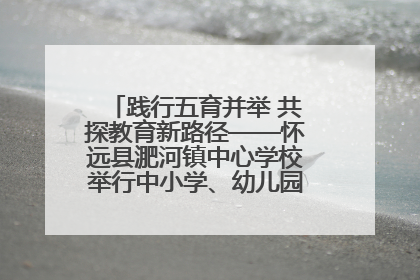 践行五育并举 共探教育新路径——怀远县淝河镇中心学校举行中小学、幼儿园班主任论坛活动