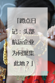 蹲点日记:头部航运企业为何聚集此地?