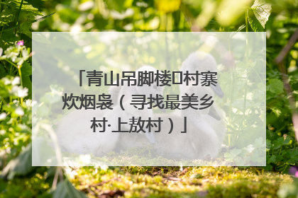 青山吊脚楼 村寨炊烟袅（寻找最美乡村·上敖村）