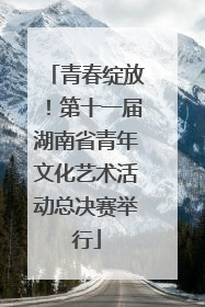 青春绽放！第十一届湖南省青年文化艺术活动总决赛举行