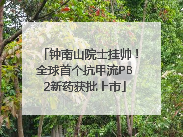 钟南山院士挂帅！全球首个抗甲流PB2新药获批上市