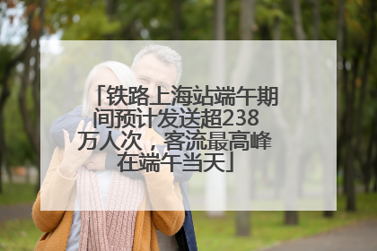 铁路上海站端午期间预计发送超238万人次，客流最高峰在端午当天