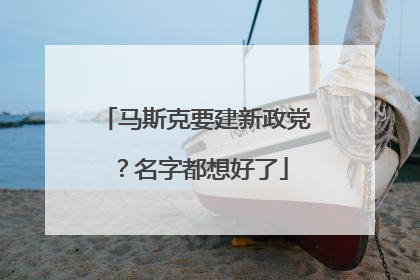 马斯克要建新政党？名字都想好了