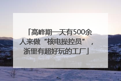 高峰期一天有500余人来做“核电操控员”，浙里有超好玩的工厂