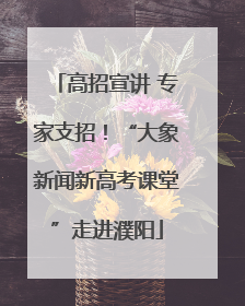 高招宣讲 专家支招！“大象新闻新高考课堂”走进濮阳