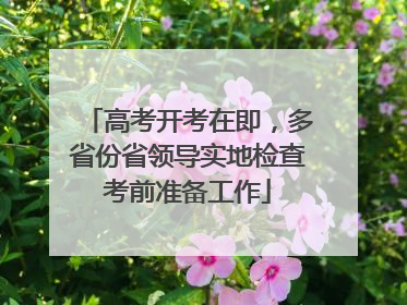 高考开考在即，多省份省领导实地检查考前准备工作