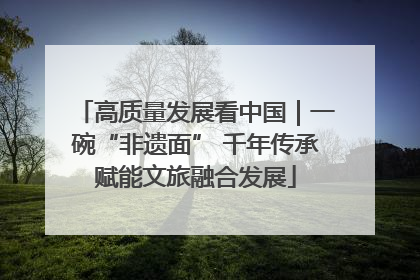 高质量发展看中国｜一碗“非遗面” 千年传承赋能文旅融合发展