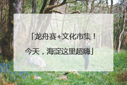 龙舟赛+文化市集！今天，海淀这里超嗨