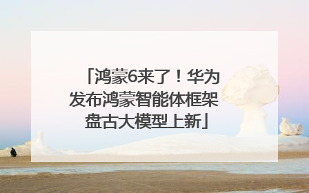 鸿蒙6来了！华为发布鸿蒙智能体框架 盘古大模型上新