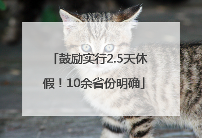 鼓励实行2.5天休假！10余省份明确