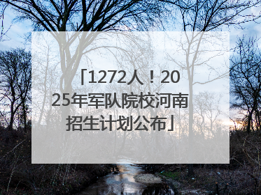 1272人！2025年军队院校河南招生计划公布