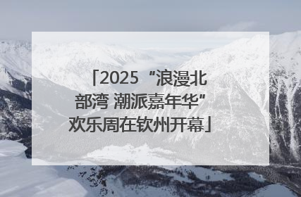 2025“浪漫北部湾 潮派嘉年华”欢乐周在钦州开幕