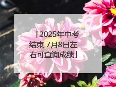 2025年中考结束 7月8日左右可查询成绩